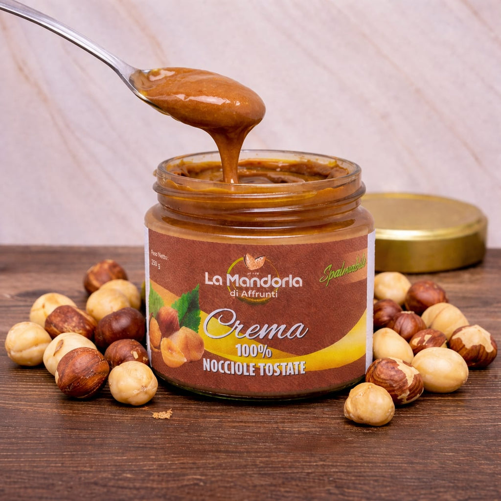 Crema 100% di nocciole tostate